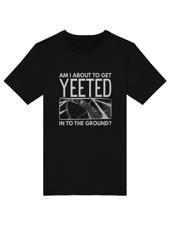 Am I About To Get Yeeted In To The Ground? Black Roller Coaster T-Shirt product image (2)