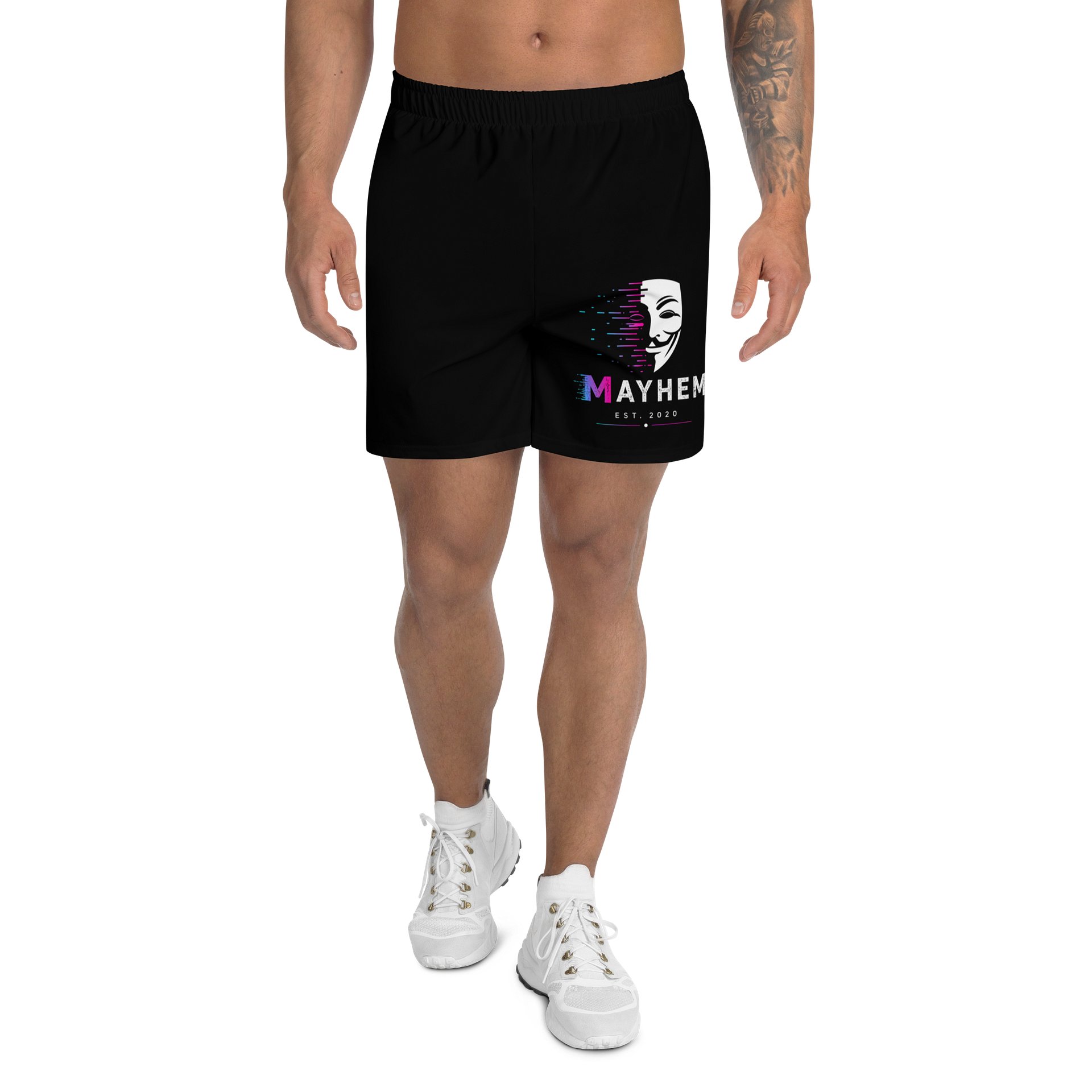 Glitch Mayhem Men's Athletic Long Shorts product image (1)