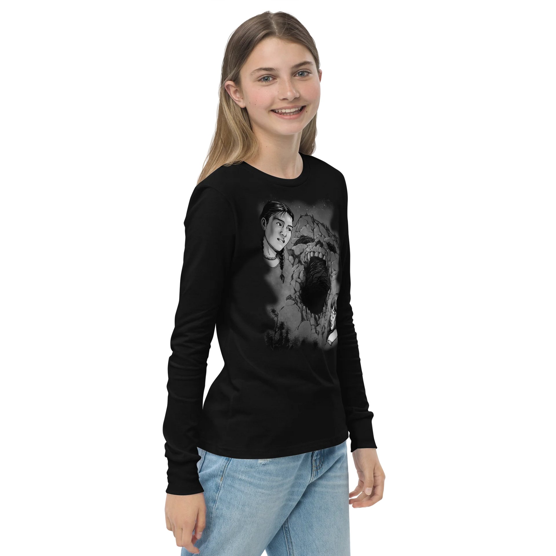 Cave in the Rock - Wendy & Eddie Little - BearBella+Canvas Youth Long Sleeve T-Shirt product image (4)