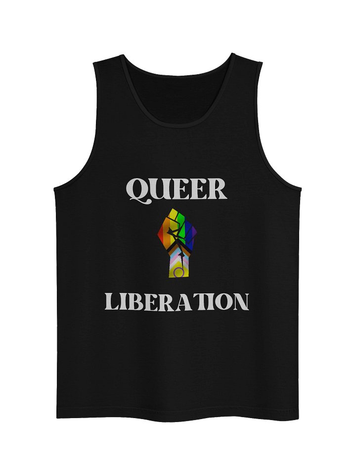 Queer Liberation White Font Retro Pride Tank Top product image (3)