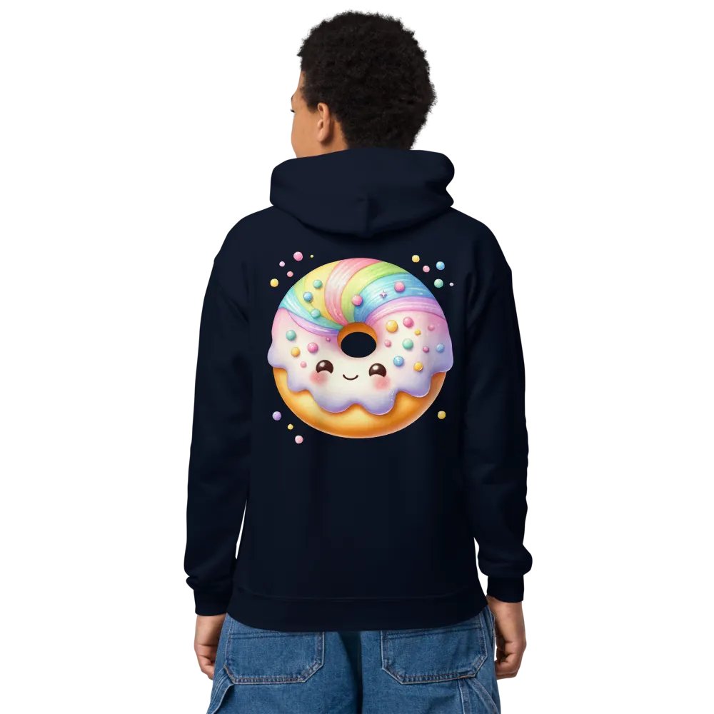 Cheerful Doughnut Kids Hoodie product image (1)
