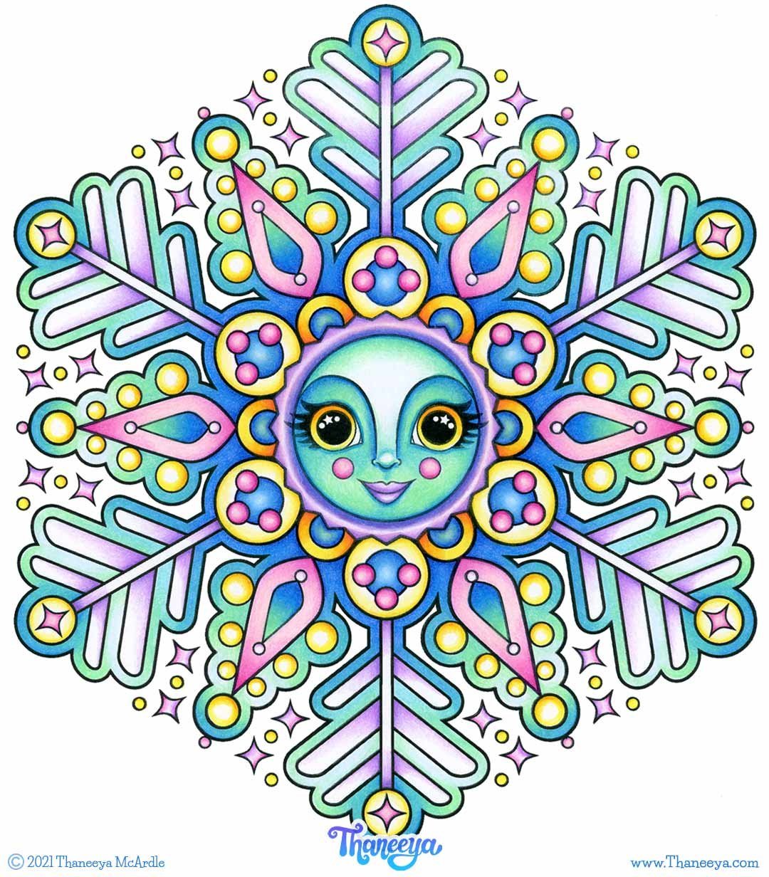 Cute Snowflake Coloring Pages product image (12)