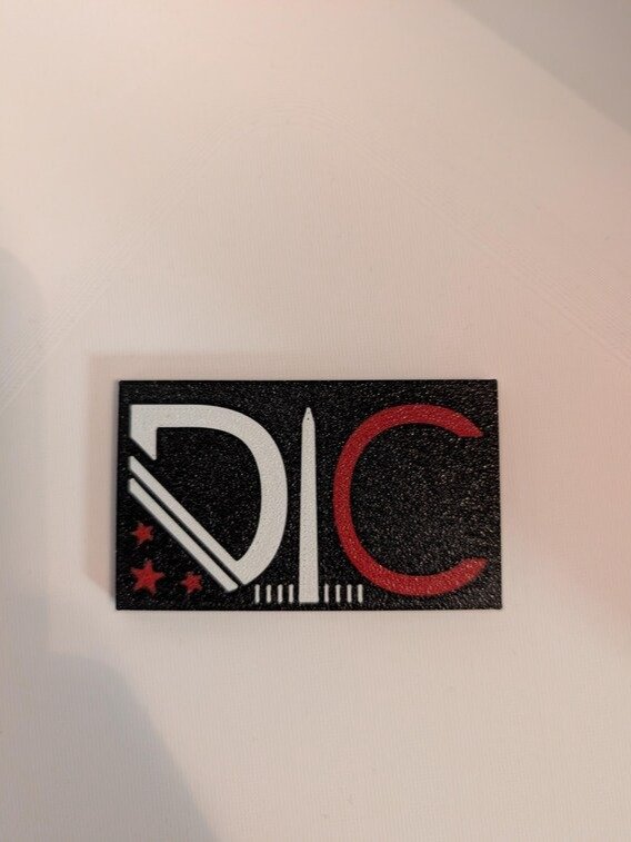 Washington DC Geometric 3D Printed Magnet | DMV Capital Pride Decor product image (1)
