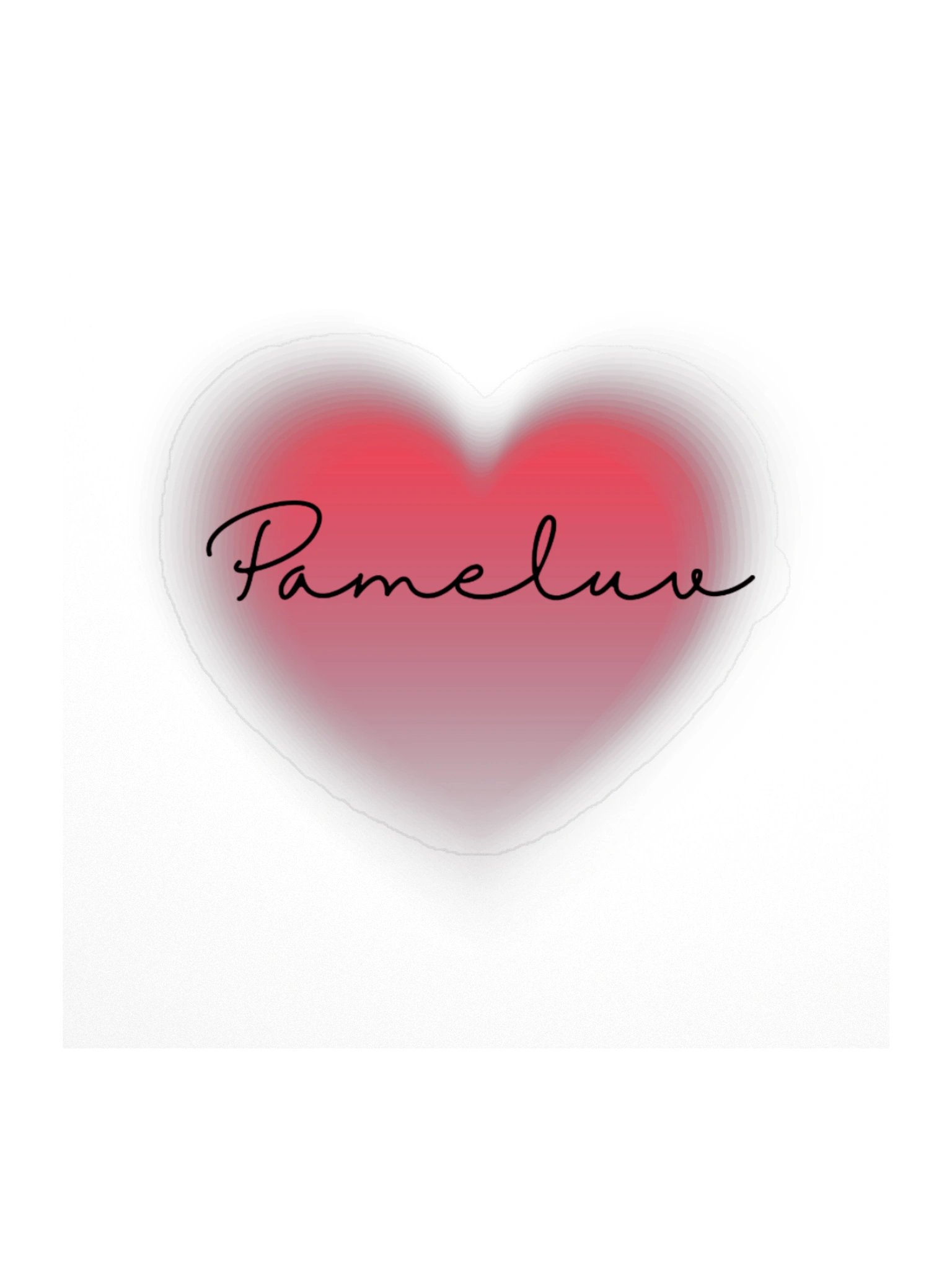 Pameluv Pink Heart Kiss Cut Sticker product image (1)