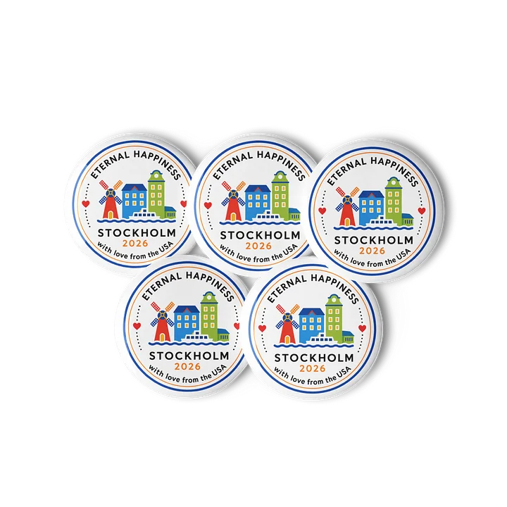 Eternal Happiness Stockholm 2026 Pin – With Love from the USA product image (1)