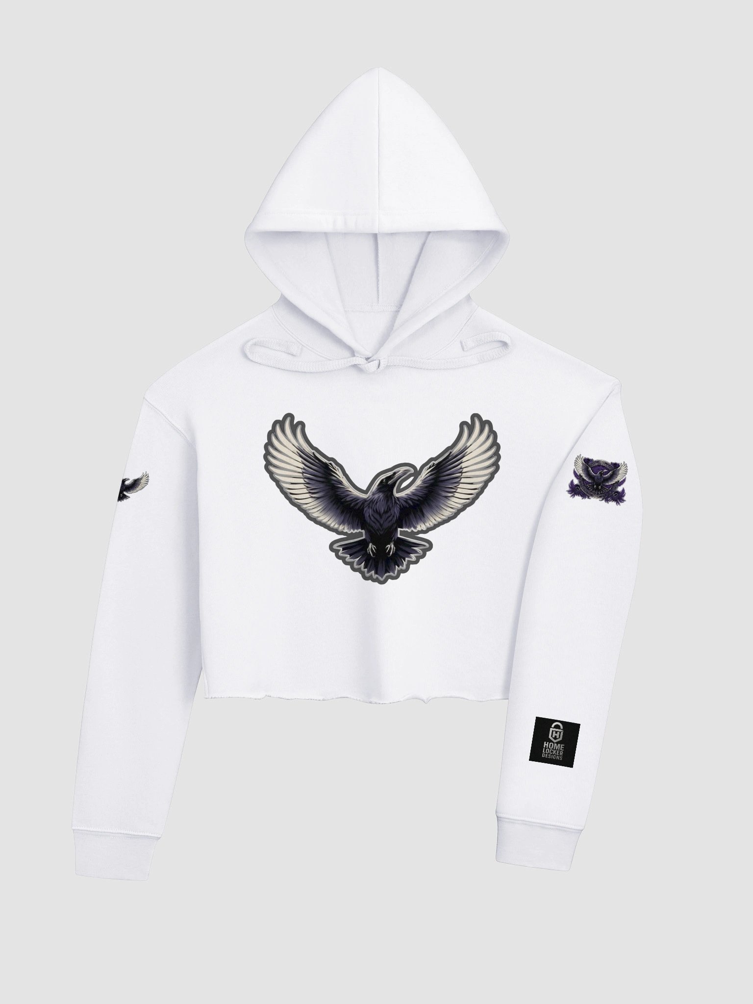 Lady's Fierce Ravens Fleece Crop Hoodie | Baltimore | Football | Home Locker product image (17)