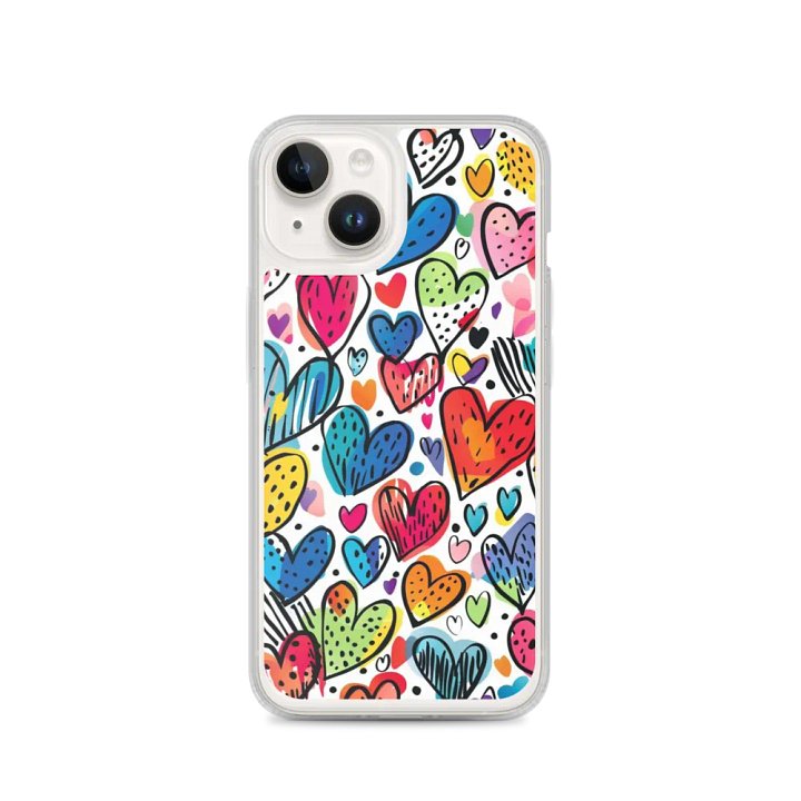 Vibrant Hearts iPhone Case product image (4)