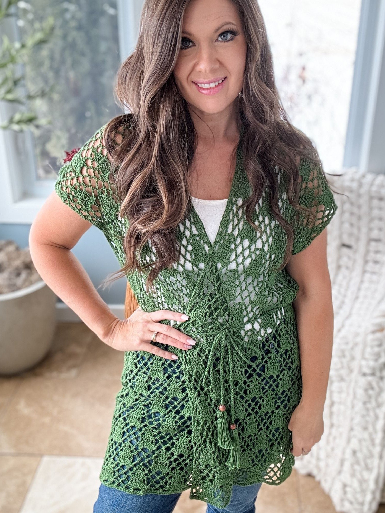 Bora Bora Sleeveless Cardigan Crochet Pattern product image (6)