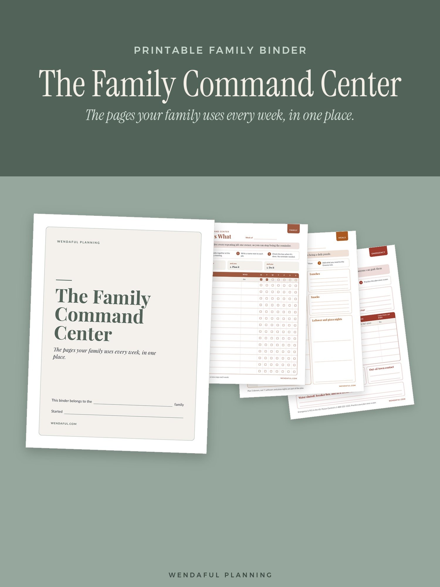 The Family Command Center | Printable Family Binder product image (1)