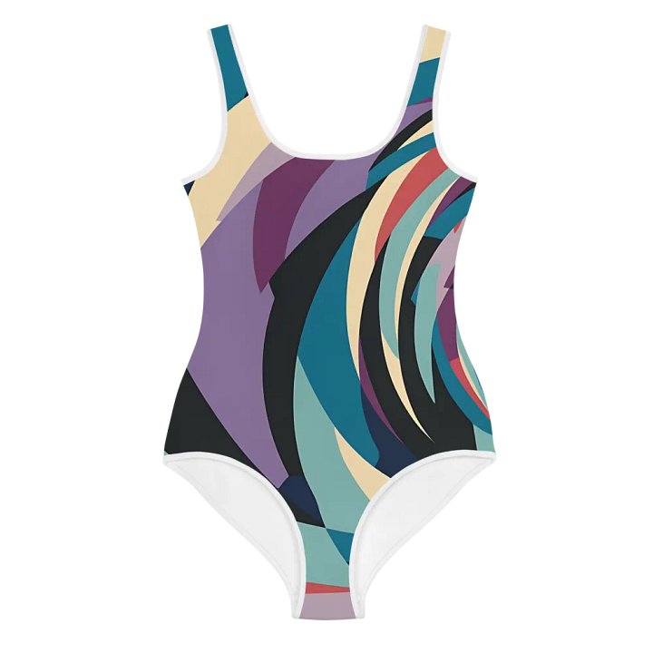 Abstract Lithographic Pattern Design Youth One Piece Swimsuit - V5 product image (1)