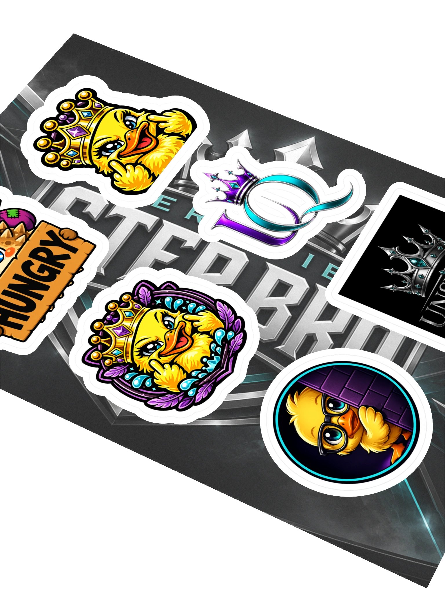 UnsweetQueen Crowned Duck Sticker Sheet product image (2)
