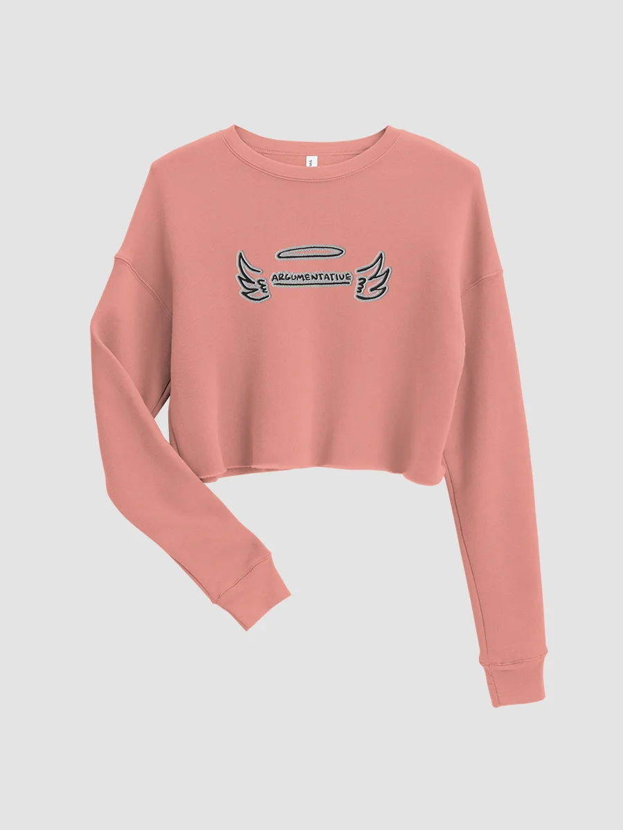 ANGELIC (bubble design) embroidered Fleece Crop Sweatshirt product image (2)