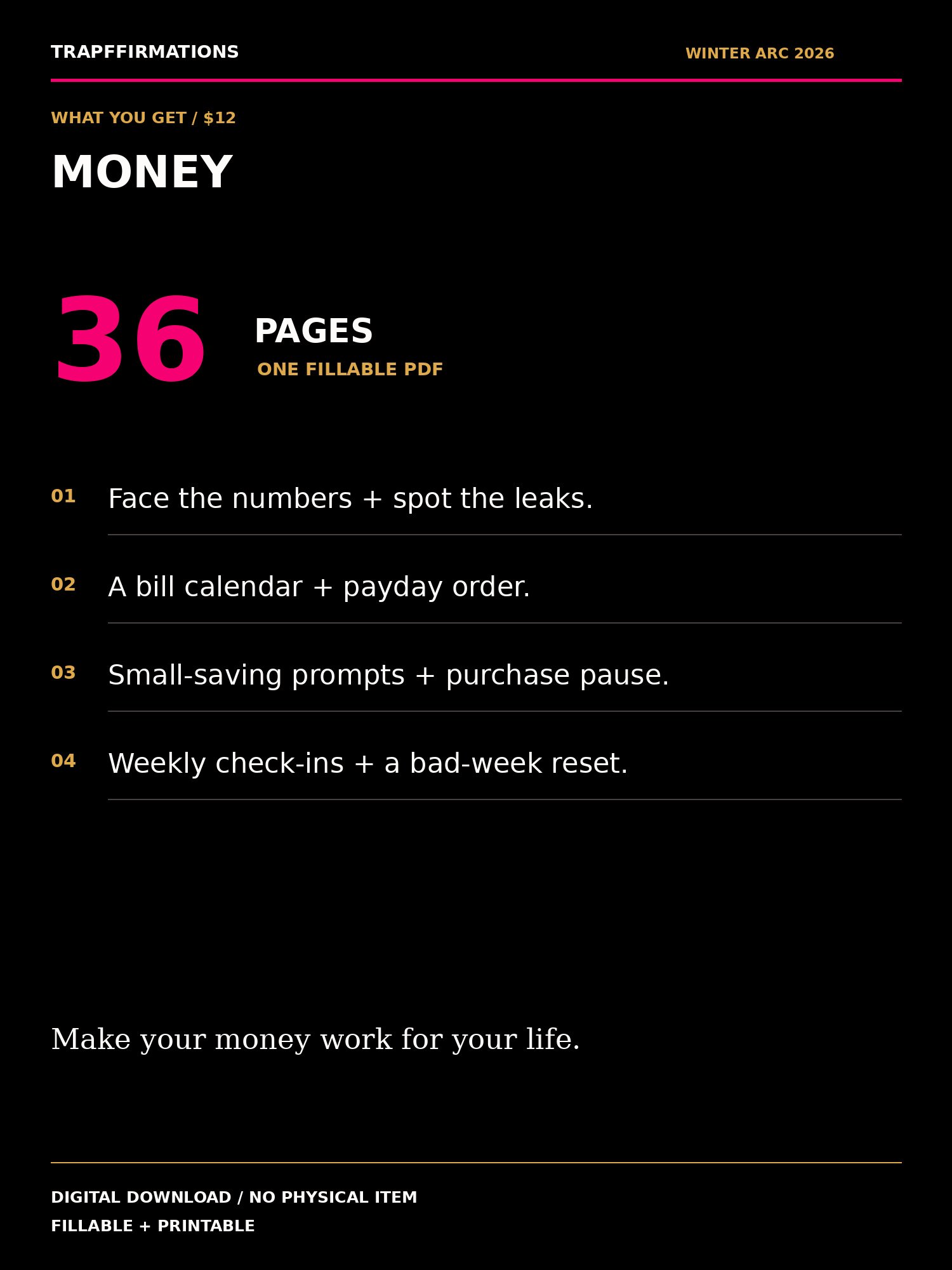MONEY | Winter Arc 2026 Arc Pack product image (3)
