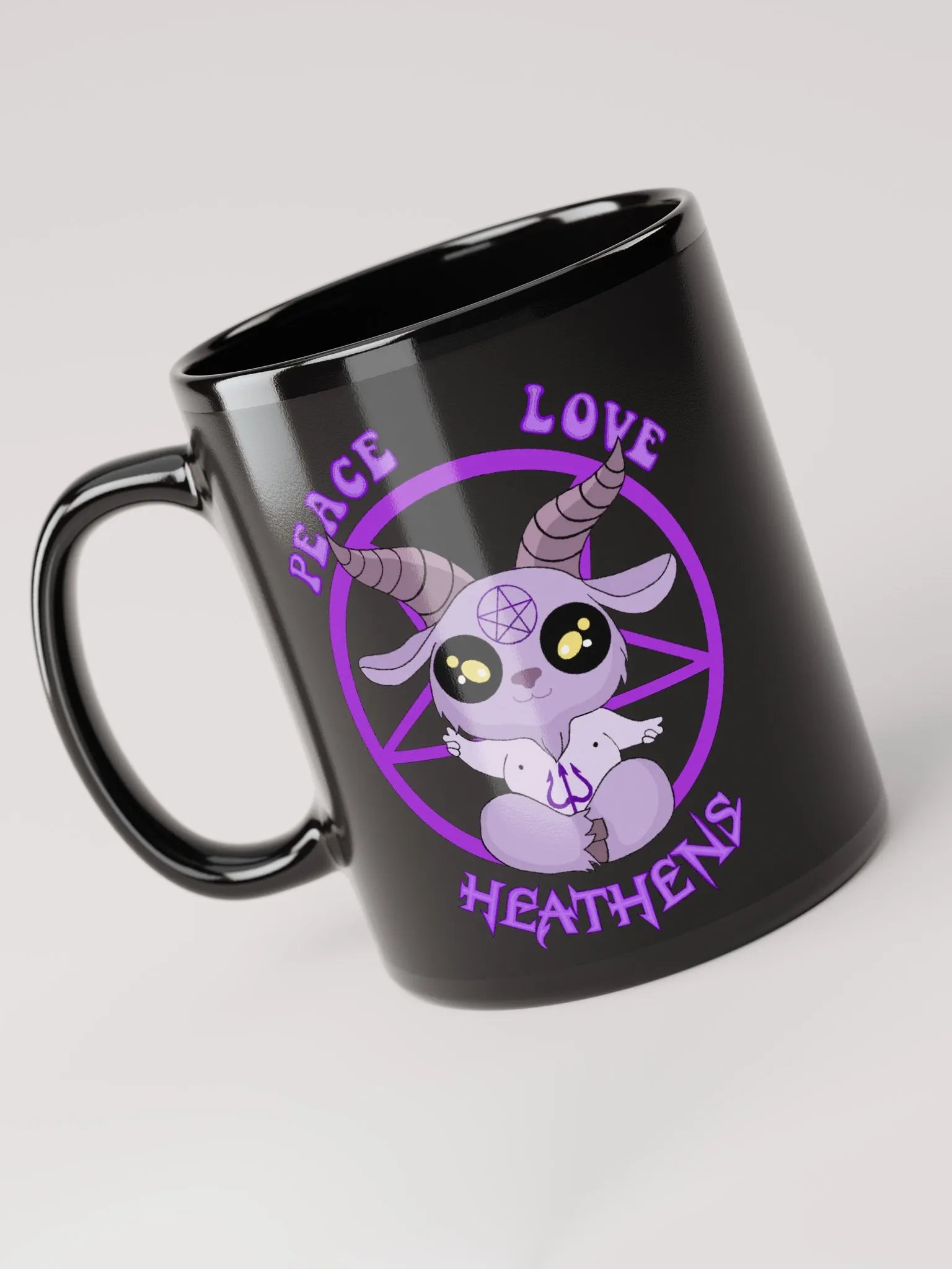 Peace, Love, and Heathens Mug - Purple product image (3)