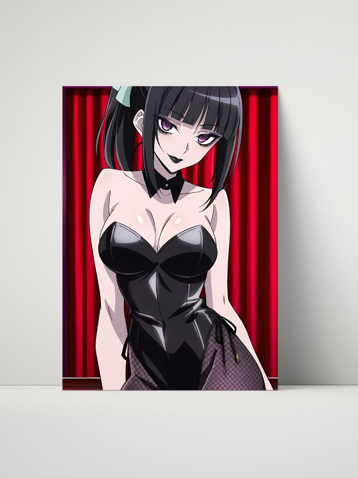 Metal Print - Luna Rain Original Character Black Latex Curtain - 8x10 product image (1)