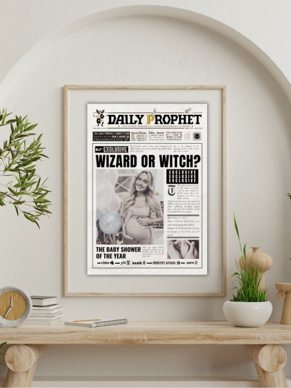 Magical Baby Shower Announcement Newspaper 100% Customizable Template Bundle product image (7)