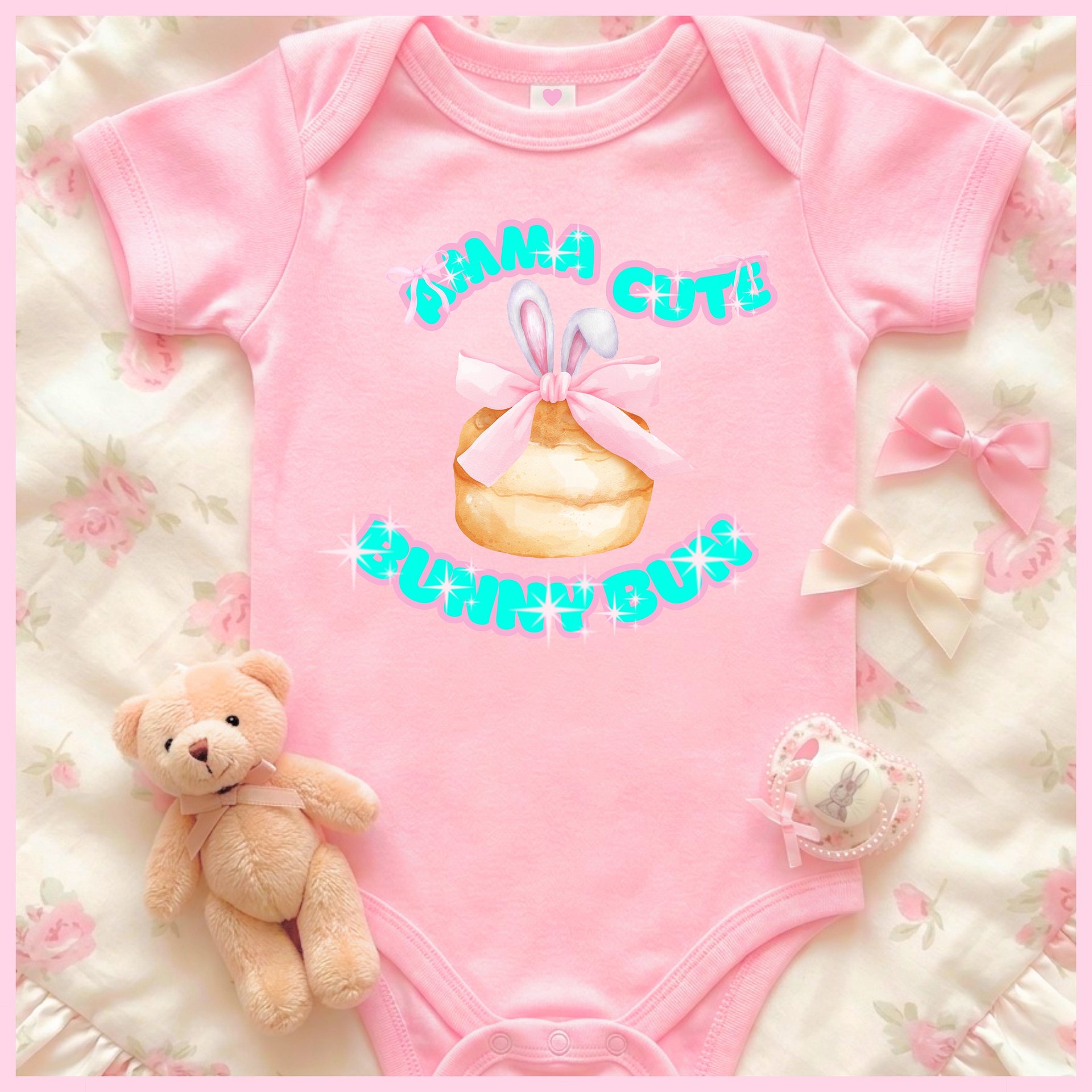 amma cute bunny bun Onesie product image (1)