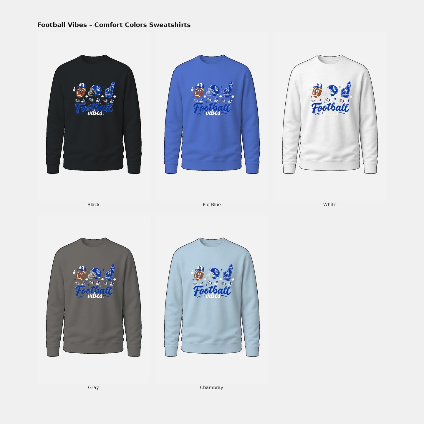 Football Vibes Comfort Colors Sweatshirt product image (5)