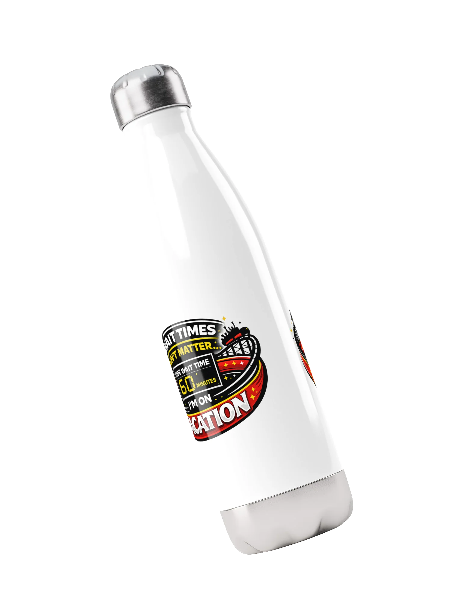 Wait Times Don't Matter, I'm on Vacation! Stainless Steel Water Bottle product image (3)
