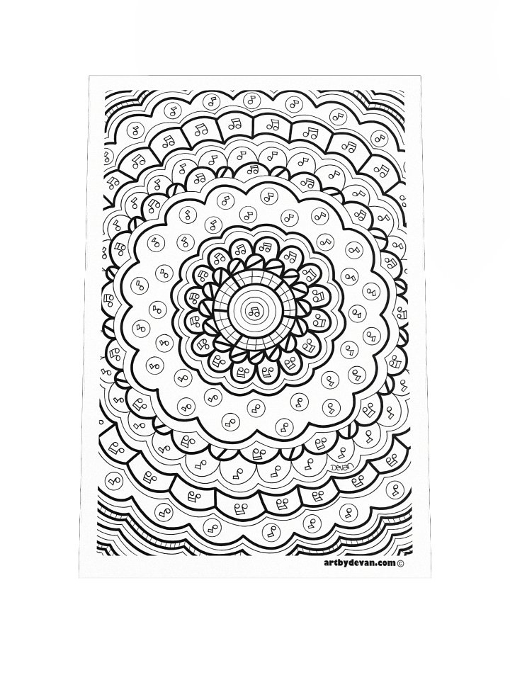 Color Your Own Art: Music Mandala product image (1)