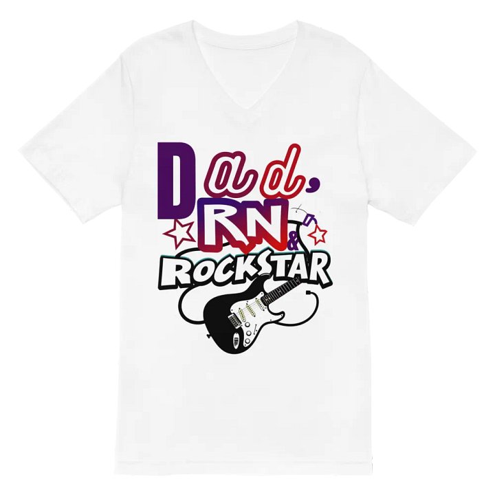 Rockstar Dad RN V-Neck Tee product image (2)