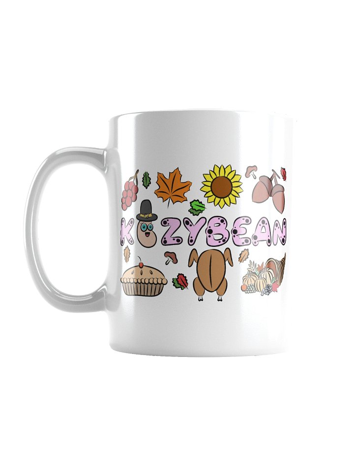 Thanksgiving Blue on Pink Bean White Mug product image (2)