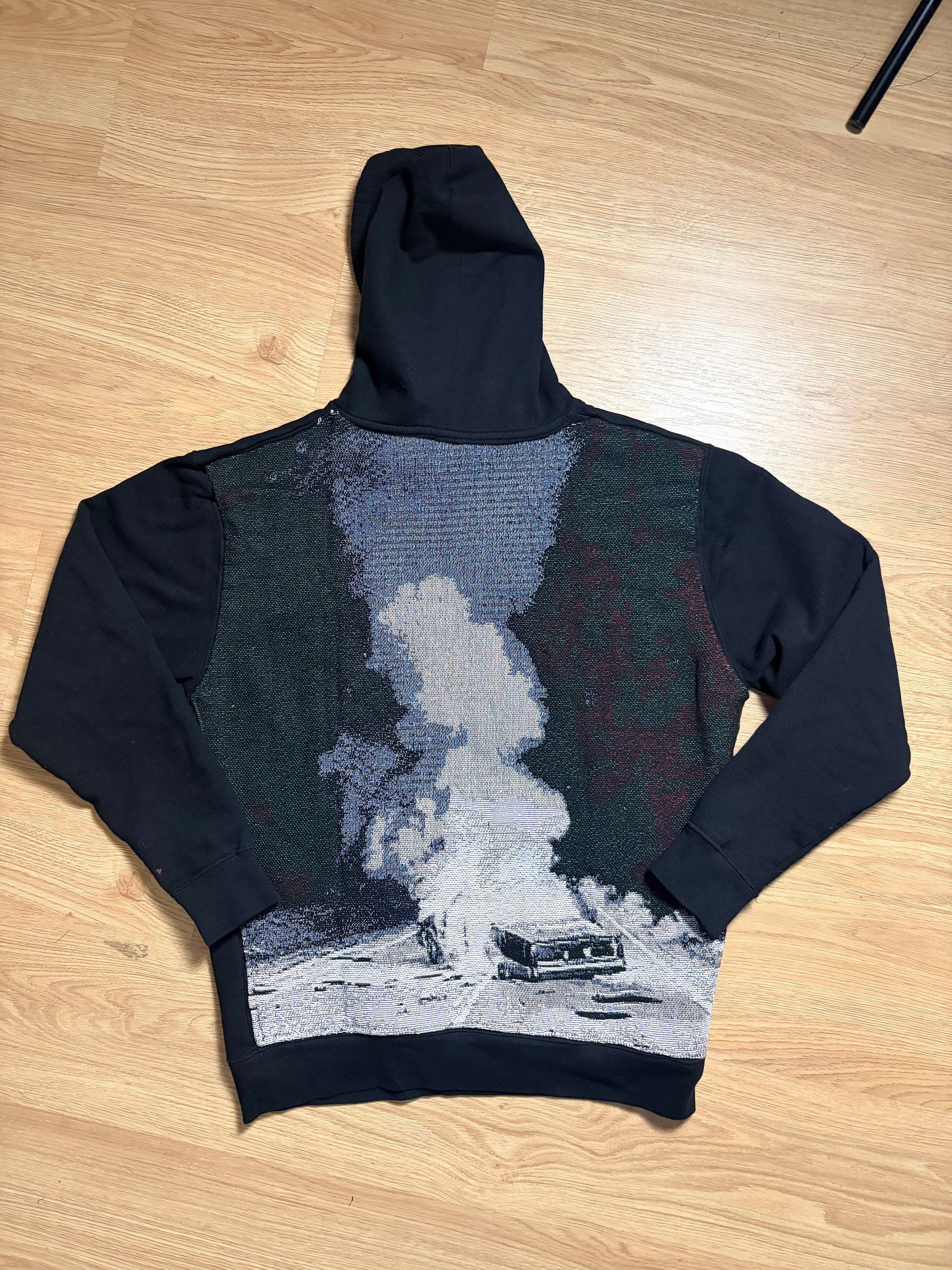 Unisex Tapestry burning car sweatshirt product image (2)