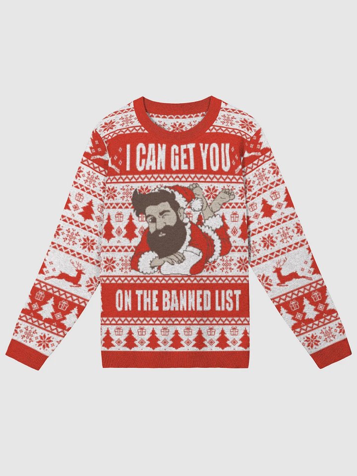 Jon's Naughty Banned List Sweater RED product image (1)