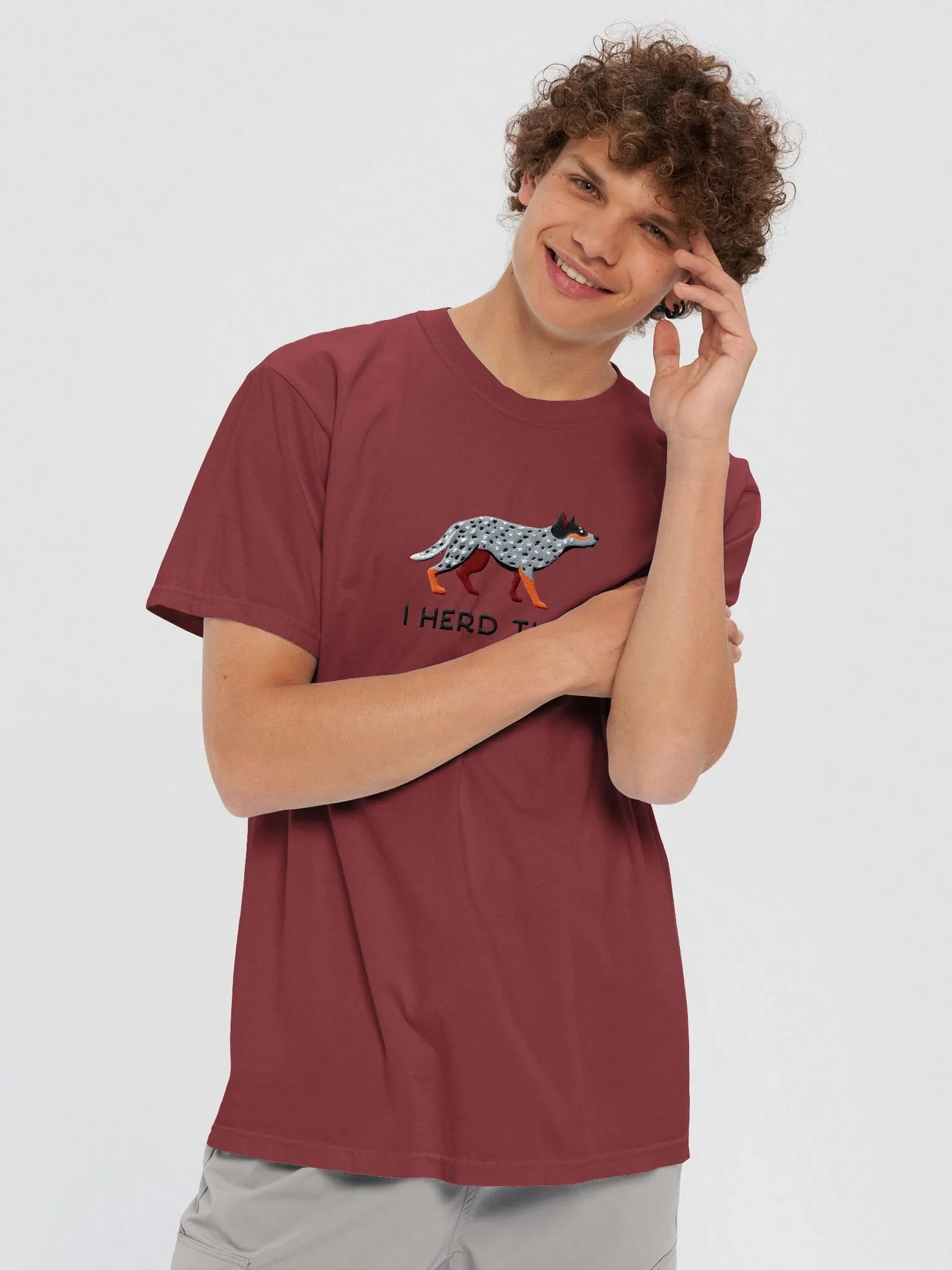 I Herd That T-Shirt(Embroidered) of an Australian Cattle Dog(Blue Heeler) product image (11)