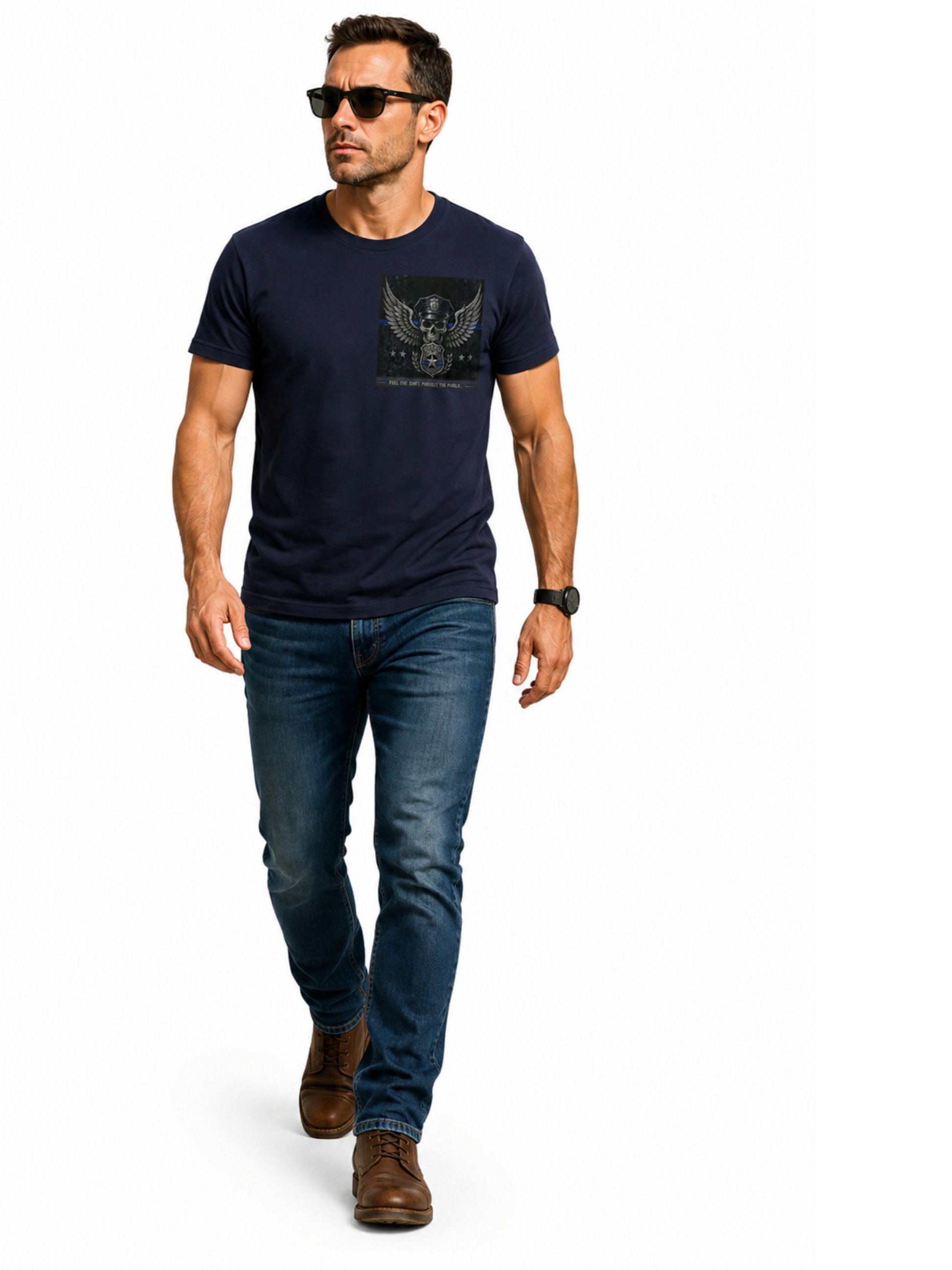 Funny Police Officer Shirt | Night Shift Skeleton Cop Gift | Full Moon Shift product image (2)