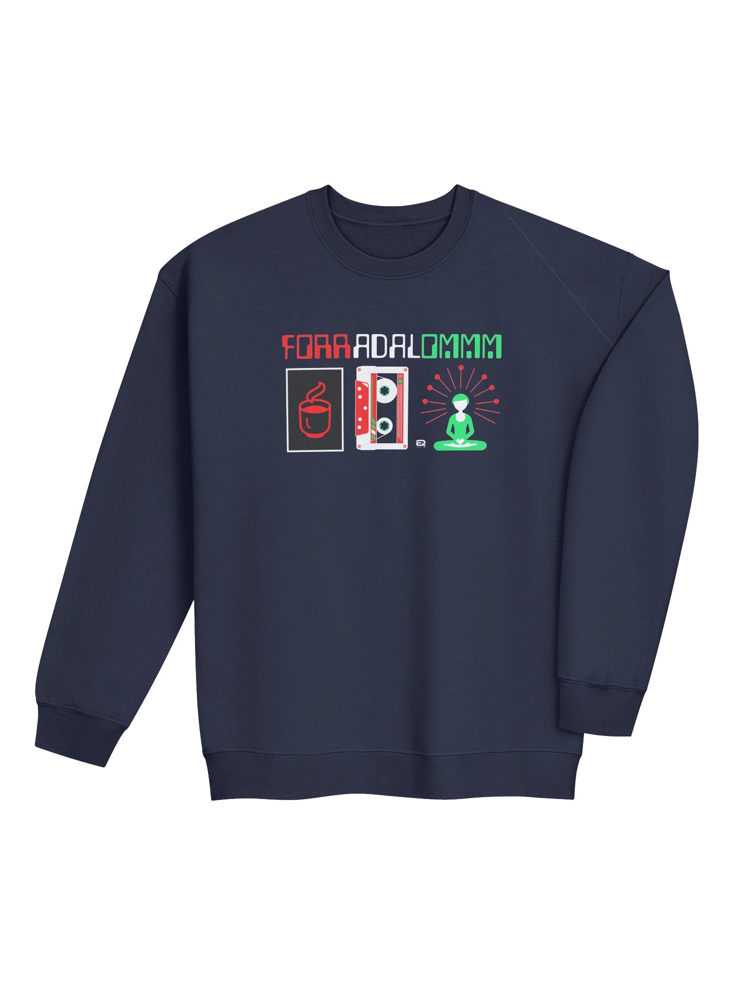 Forr A Dal Ommm Vintage Unisex Gildan Pulcsi_EQALL.hu® Originals_Piros / Fehér / Zöld product image (20)