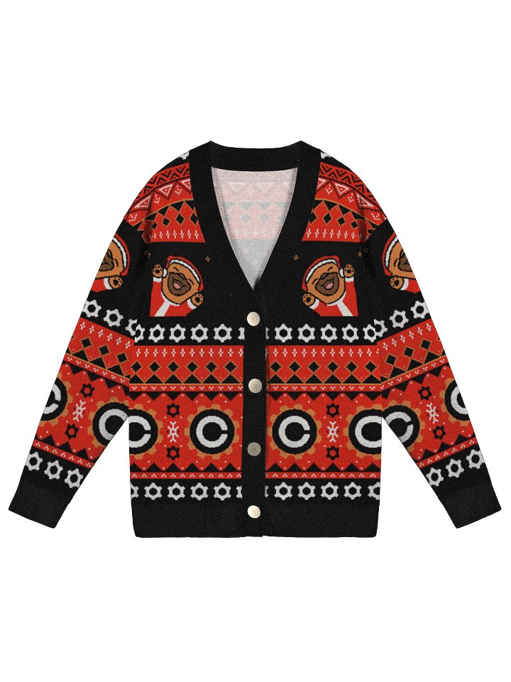 Knitted Cardigan Without Pocket [Black] product image (1)