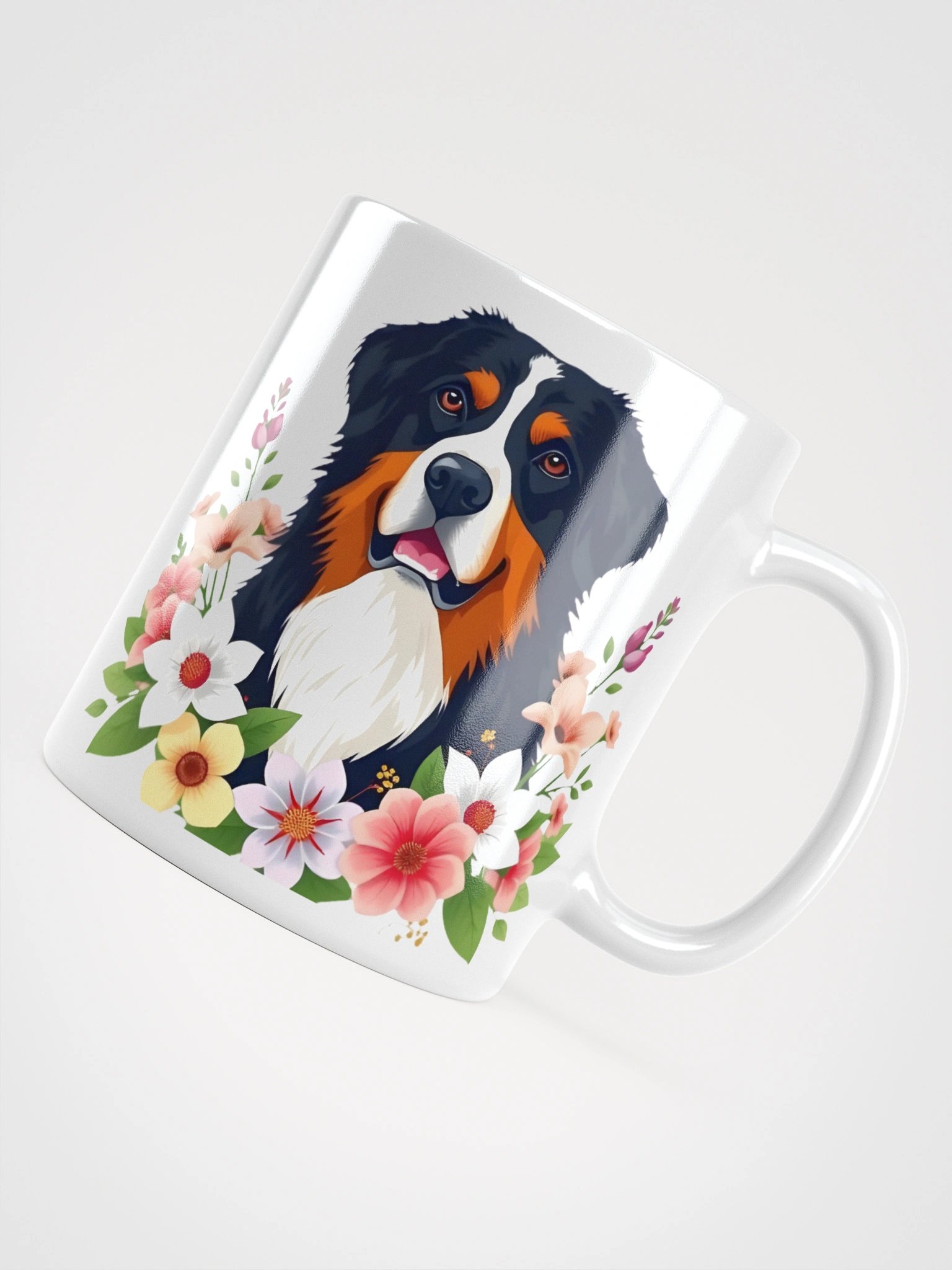 Floral Bernese Mountain Dog Mug product image (11)