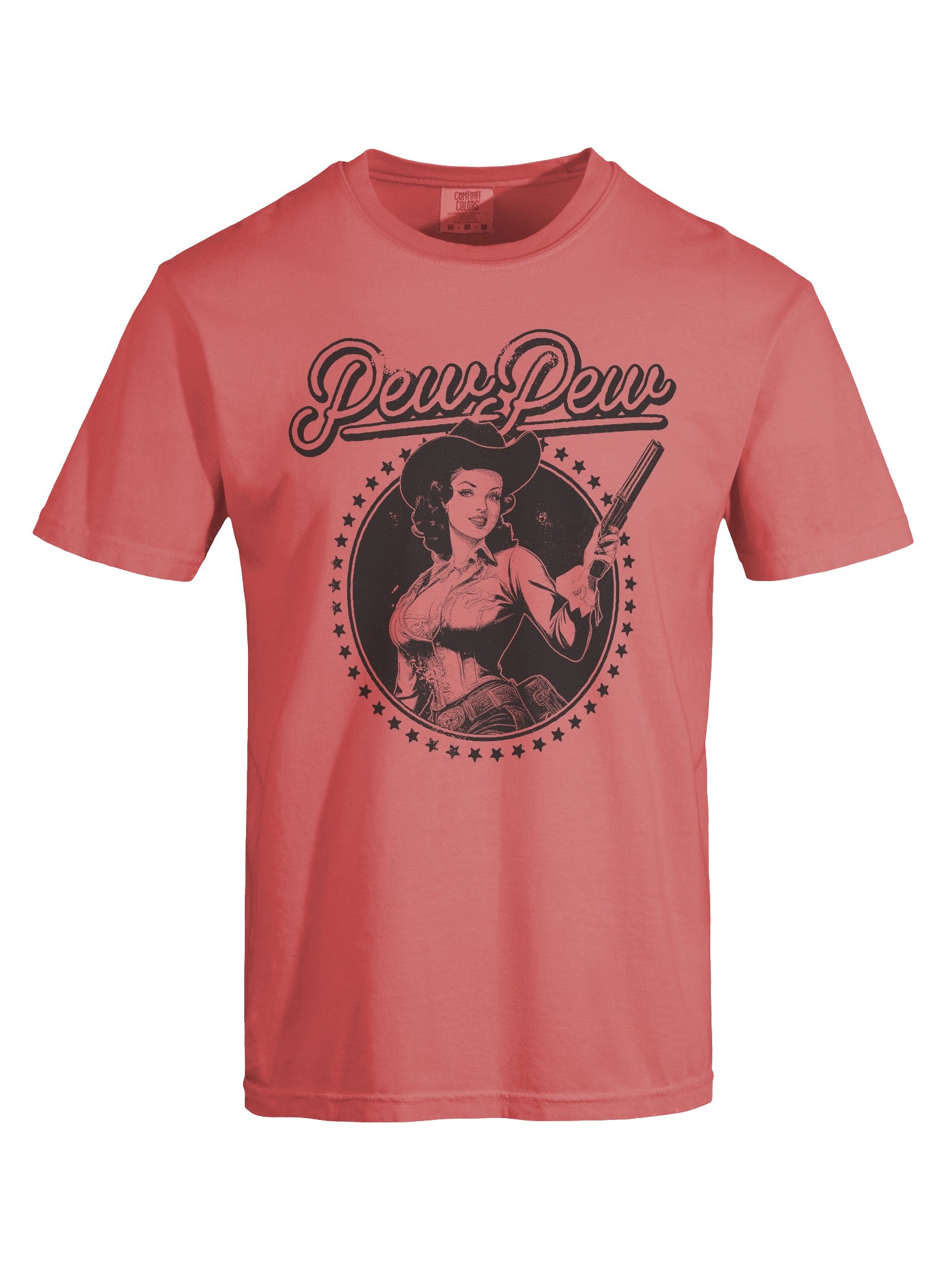 Pew Pew Cowgirl Shirt – Vintage Western Gunslinger Retro Graphic Tee product image (8)
