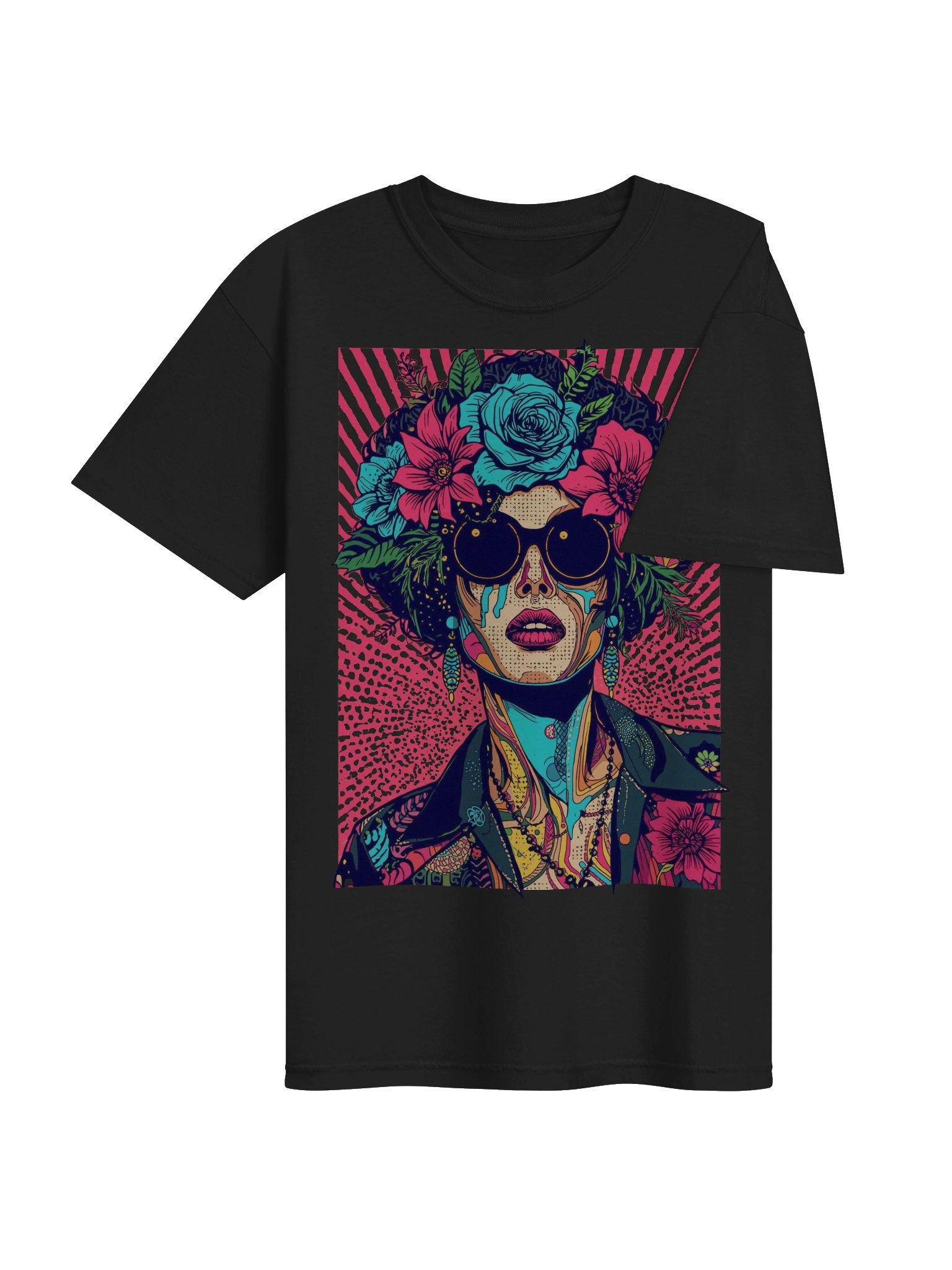 Neon Blossom Pop‑Art Heavyweight Tee product image (7)
