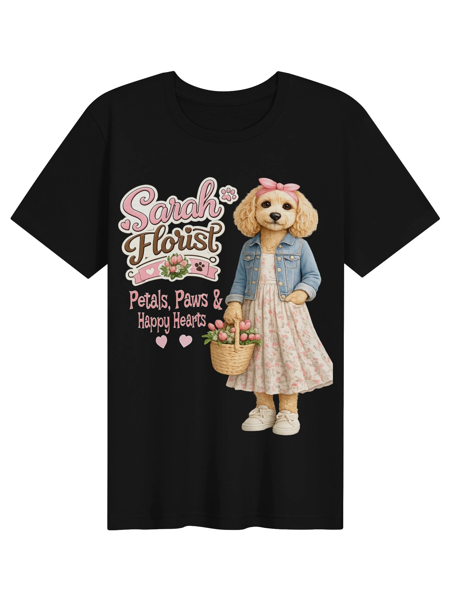 Sarah Florist Petals & Paws Adult Tee product image (2)