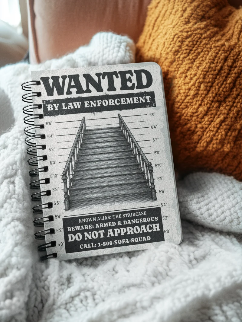 Wanted Staircase Mugshot Spiral Notebook product image (6)