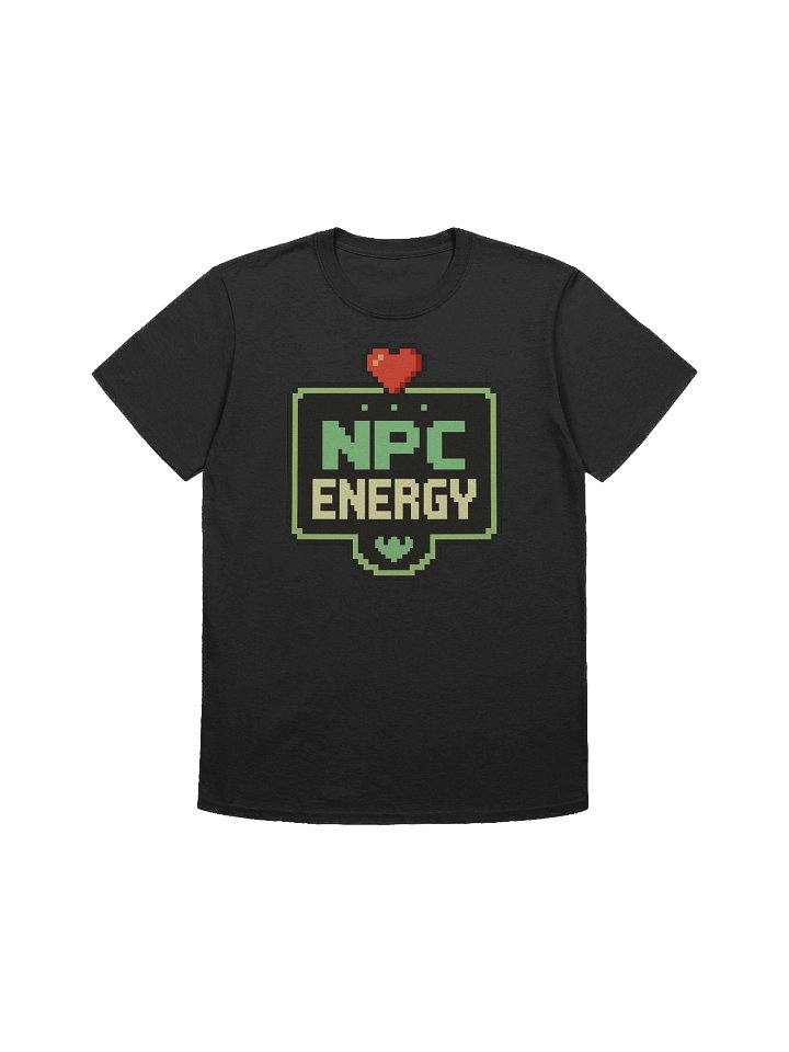 NPC Energy – Retro Pixel Gamer Meme Tee product image (1)