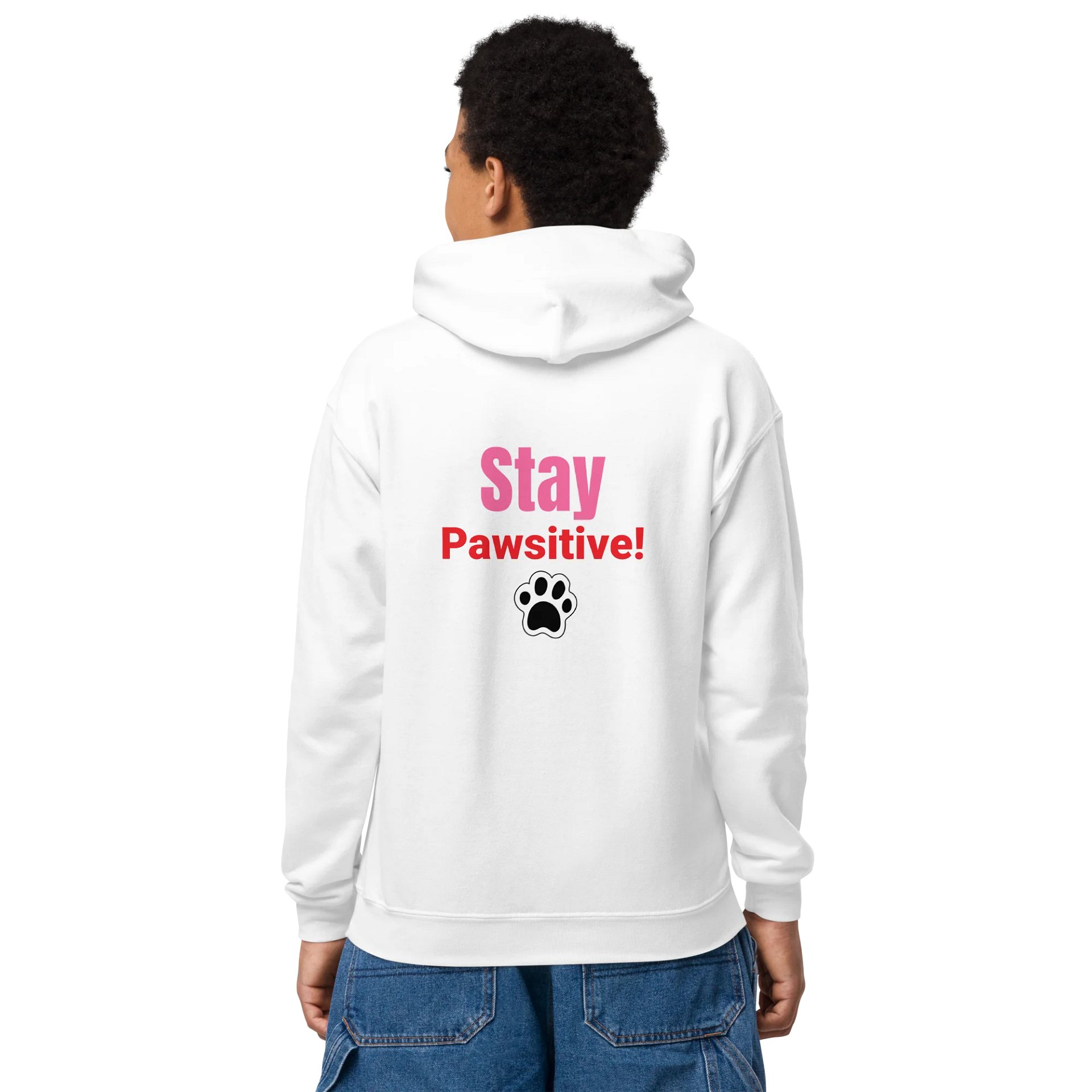 Stay Pawsitive! Cat Stocking Hoodie product image (2)