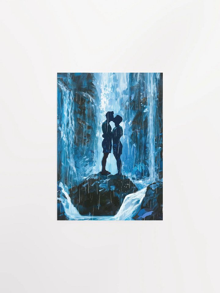 Kiss Beneath The Waterfalls - Gay Art Studio Art Print product image (1)