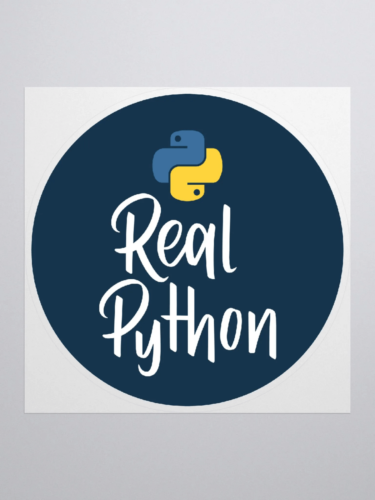 "Real Python" Sticker | Nerdlettering