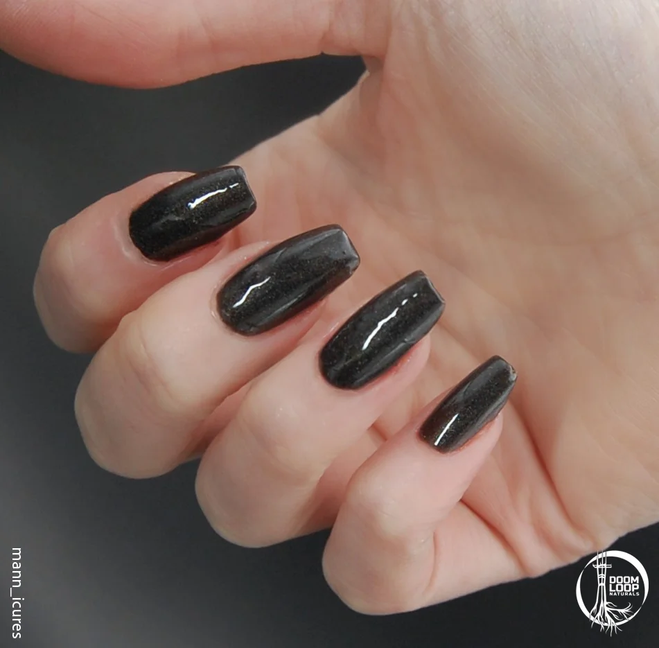 2 AM - Black Holo Sparkle Nail Polish product image (7)