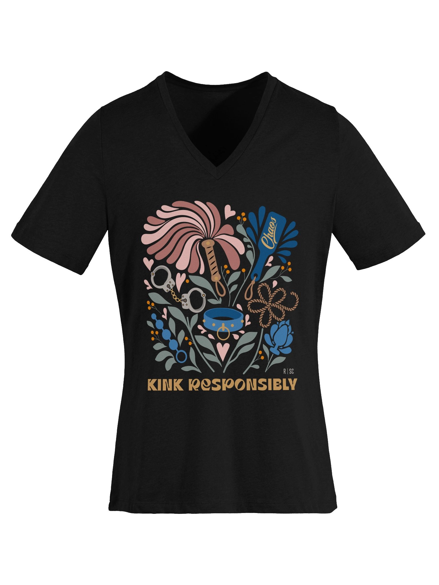 Kink Responsibly Vneck Tshirt product image (14)