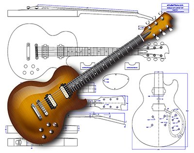 Single Cut 6 String Electric Guitar Plan product image (1)