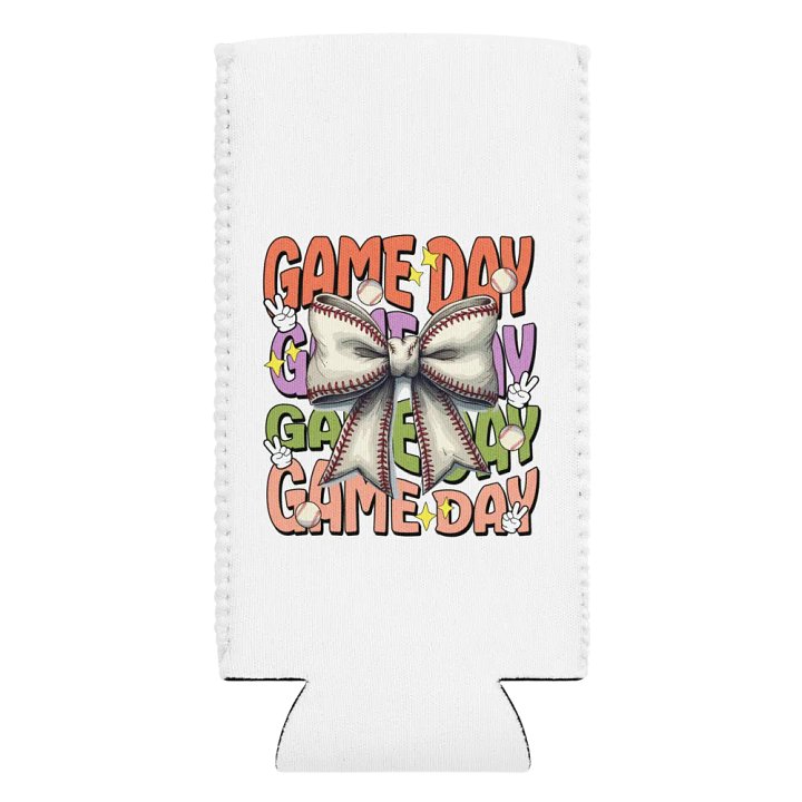 Game Day Bow Baseball Delight Coozie Can Cooler product image (2)