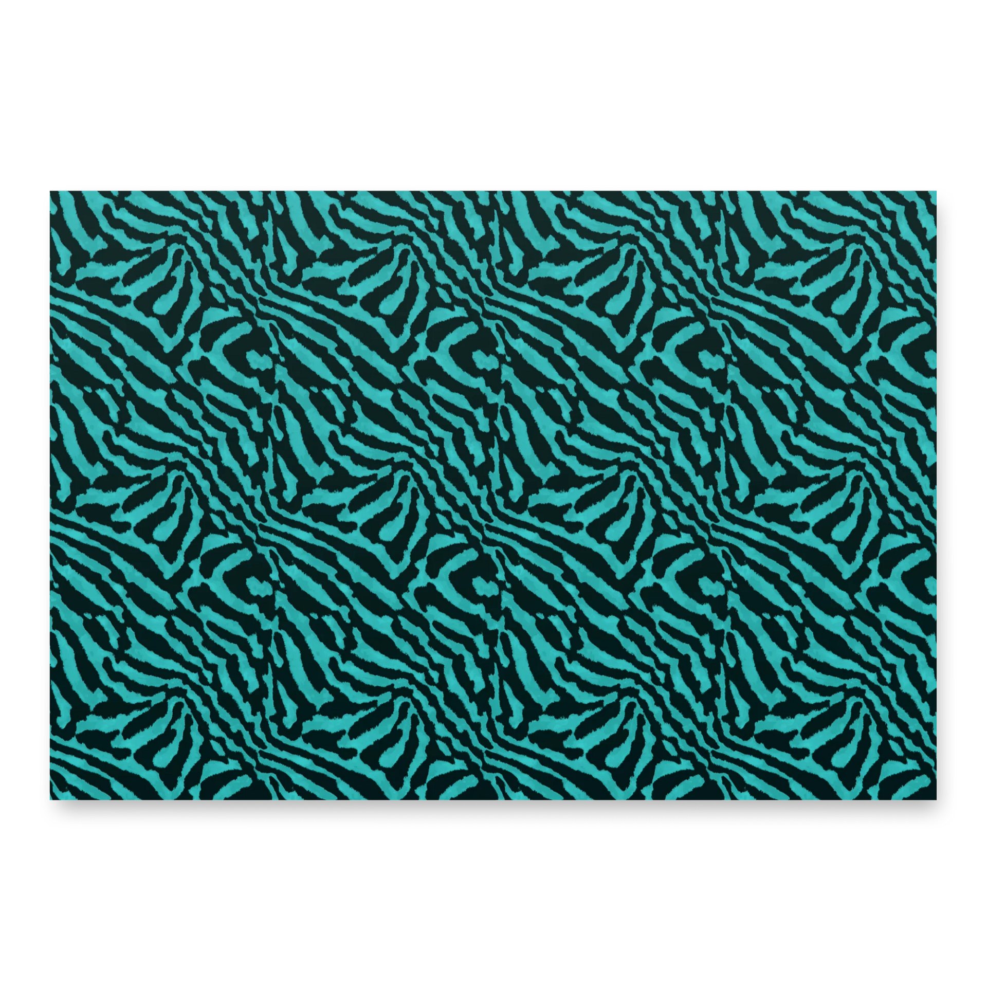 Teal Zebra Paper Sheets product image (1)