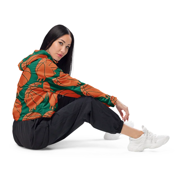 Courtside Green Cropped Windbreaker product image (2)