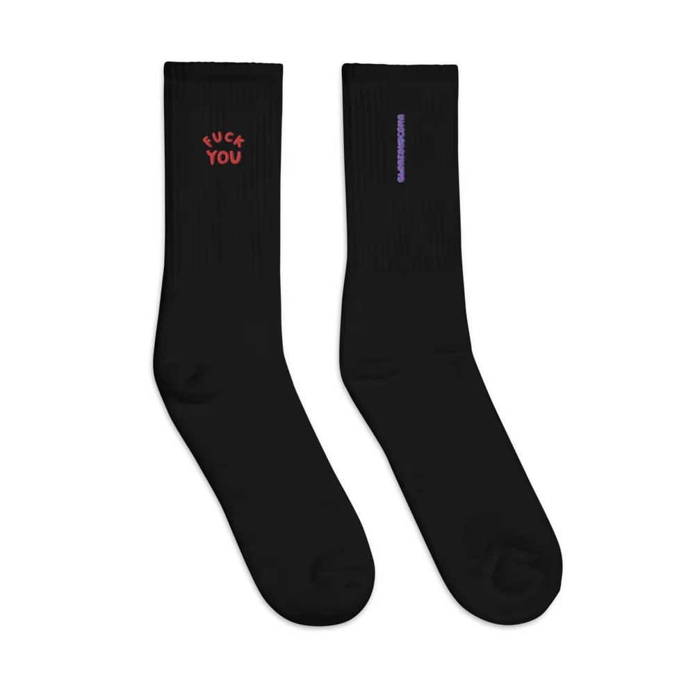 Fuck You Embroidered Socks product image (7)