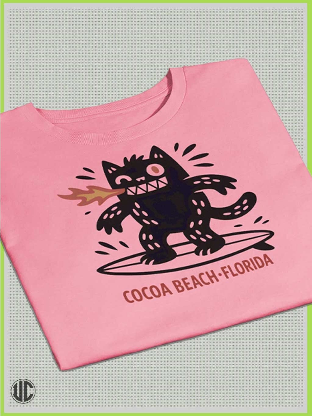 Crop Top | Cocoa Beach Original Crop Top Surfer T-Shirt product image (20)