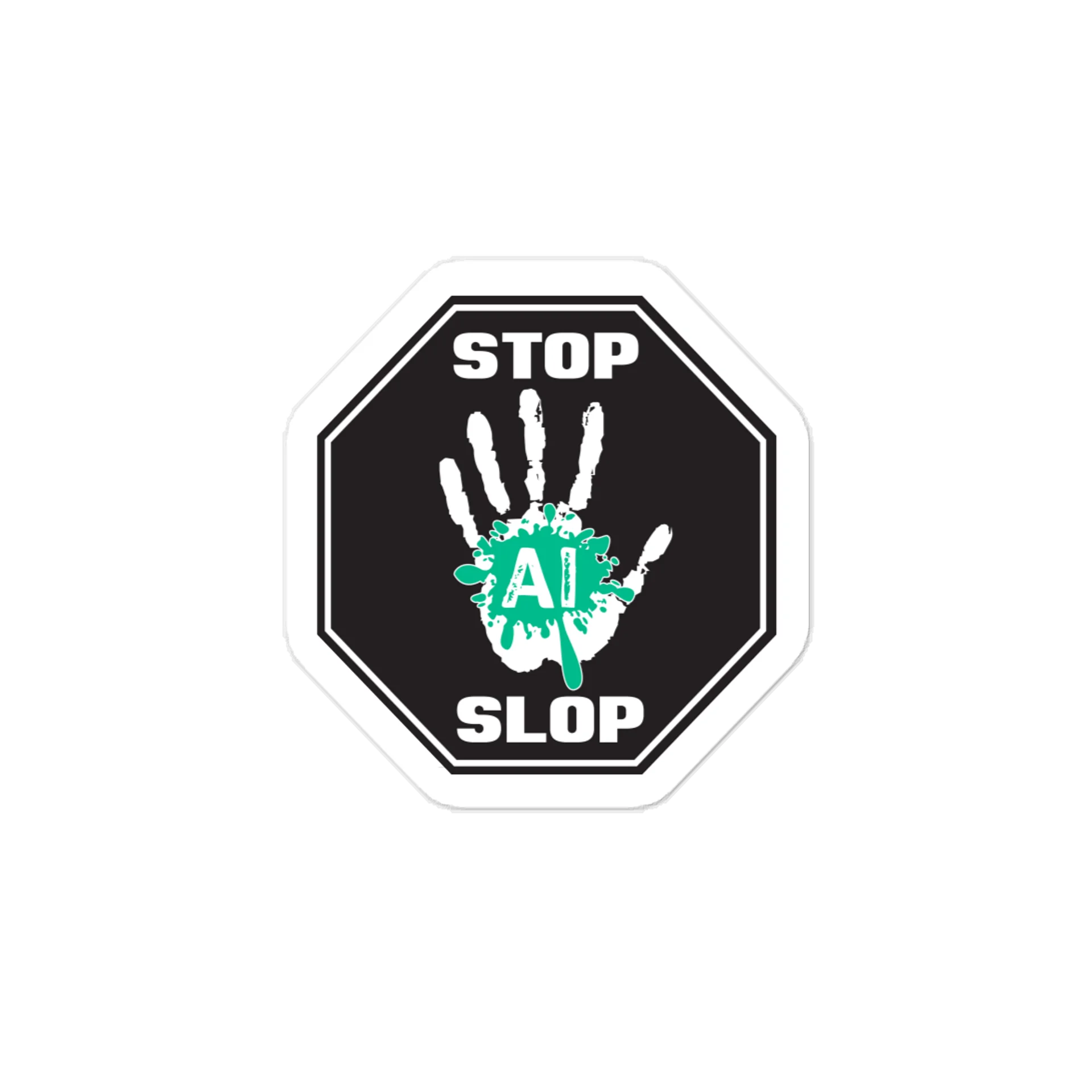 "Stop AI Slop" Kiss-Cut Vinyl Decal product image (1)